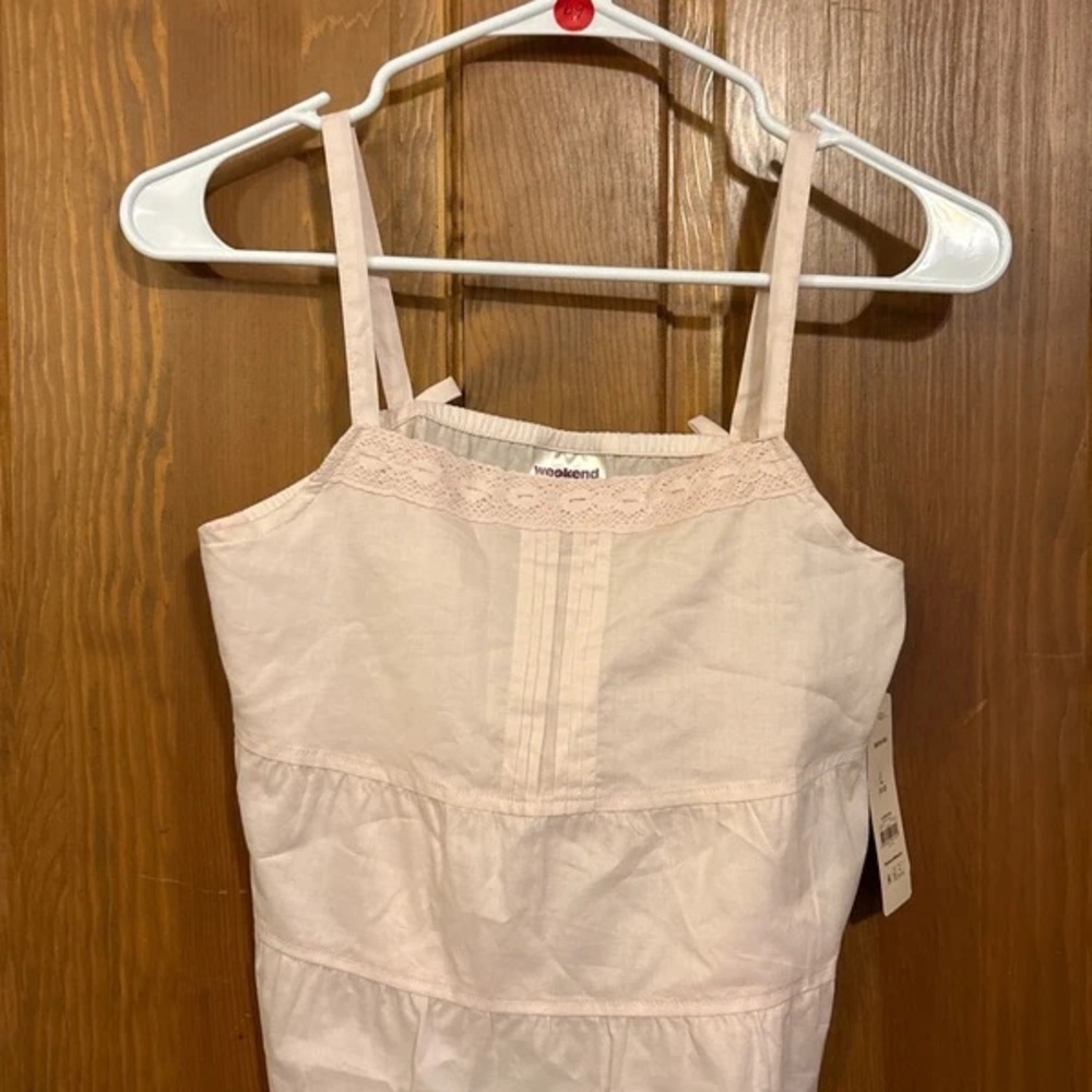 Light Pink Lace-Trim Chemise Slip